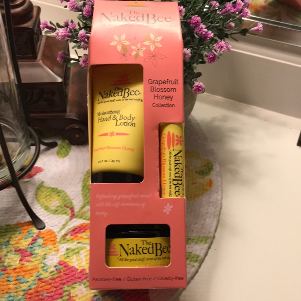 The Naked Bee Grapefruit Blossom Honey Collection, 3 piece set, NEW